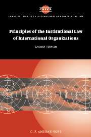 Principles of the Institutional Law of International Organizations