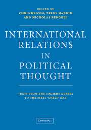 International Relations in Political Thought