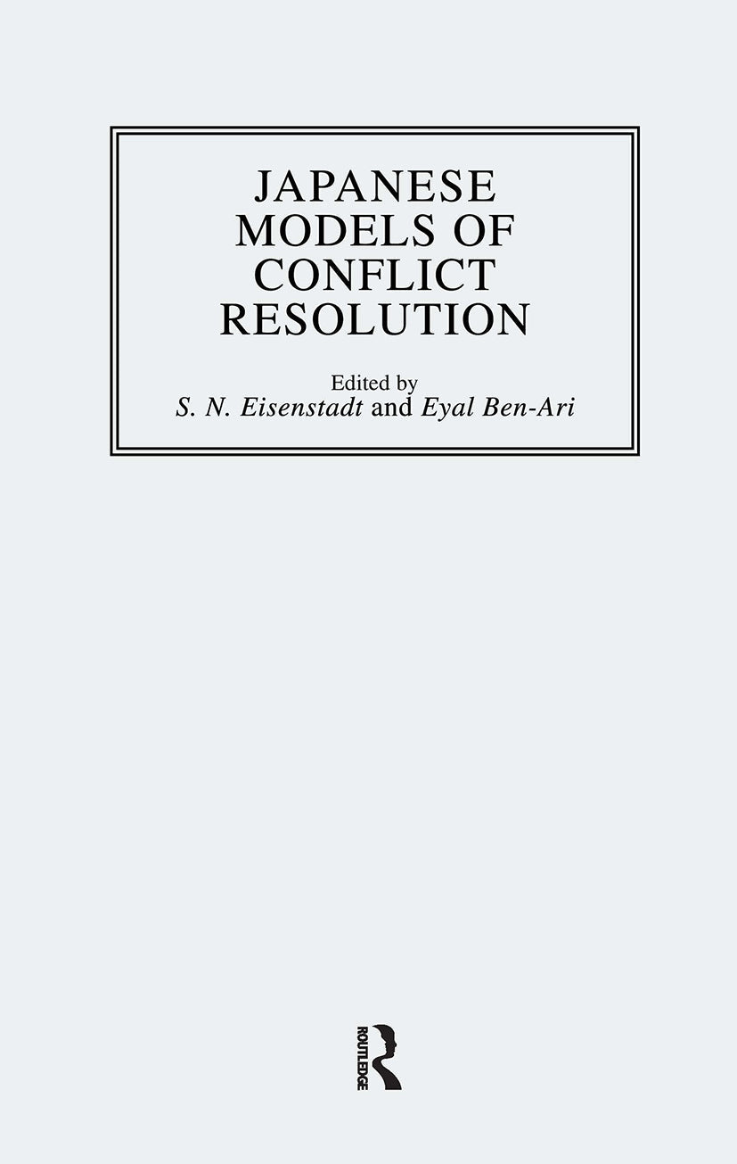Japanese Models Of Conflict Resolution