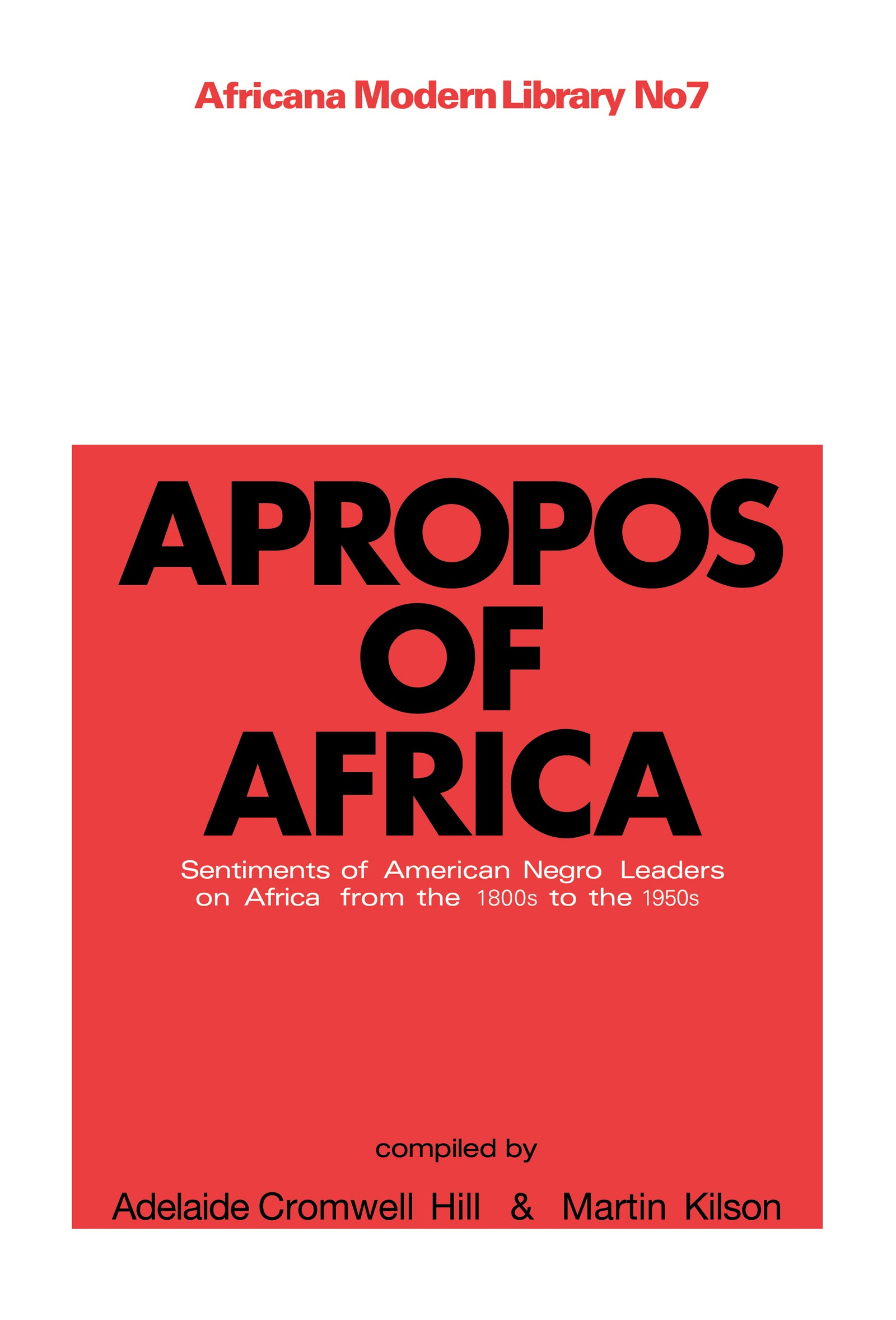 Apropos of Africa