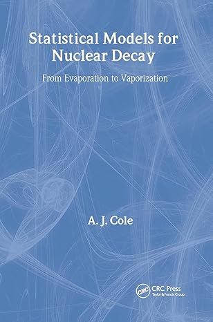 Statistical Models for Nuclear Decay - Hardback