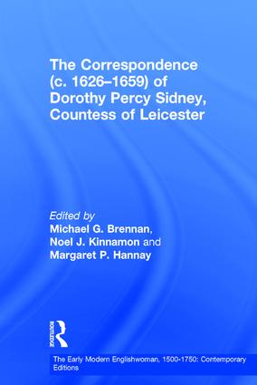 Correspondence (c. 1626–1659) of Dorothy Percy Sidney, Countess of Leicester