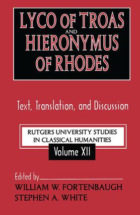 Lyco of Troas and Hieronymus of Rhodes