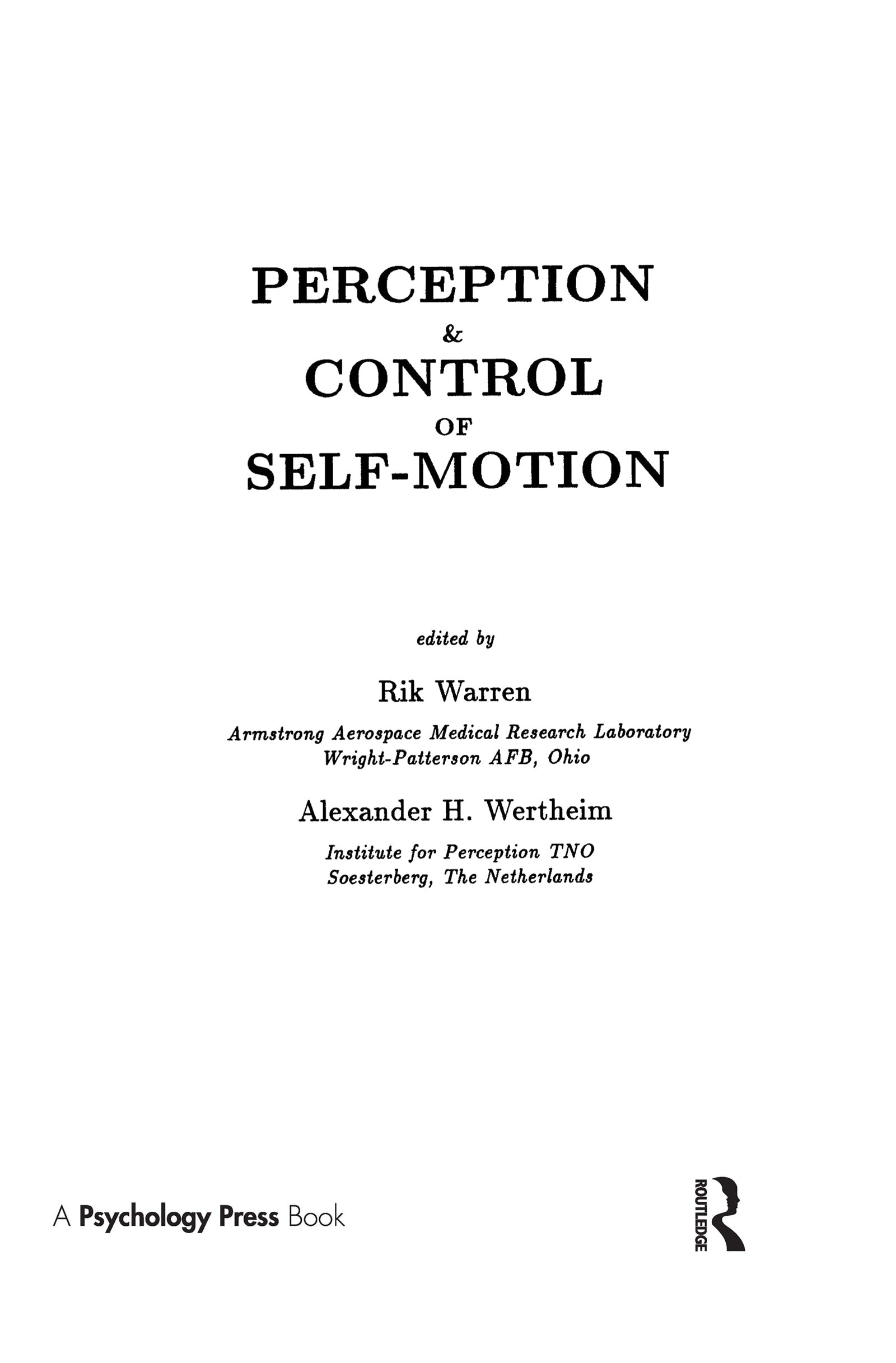 Perception and Control of Self-motion