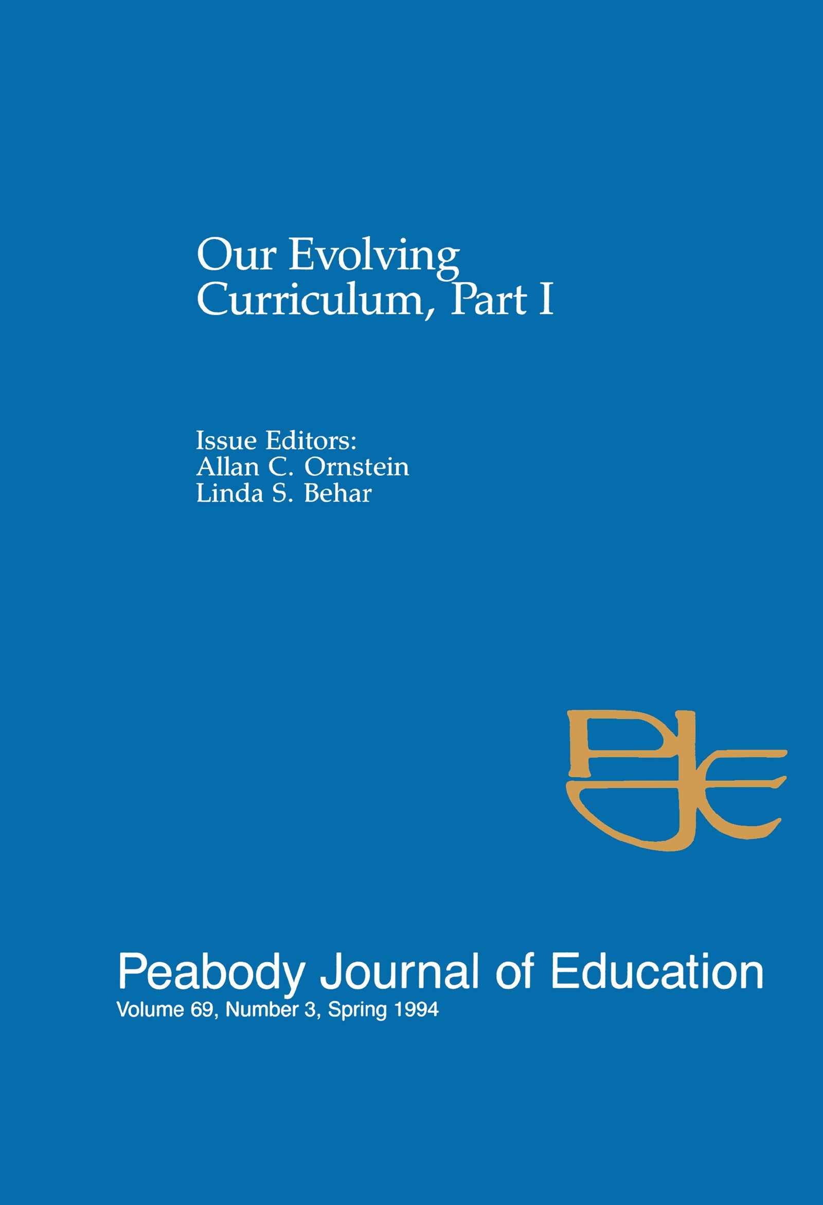 Our Evolving Curriculum