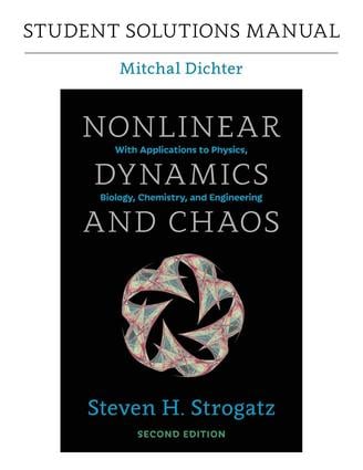 Student Solutions Manual for Nonlinear Dynamics and Chaos, 2nd edition