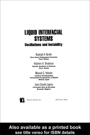 Liquid Interfacial Systems