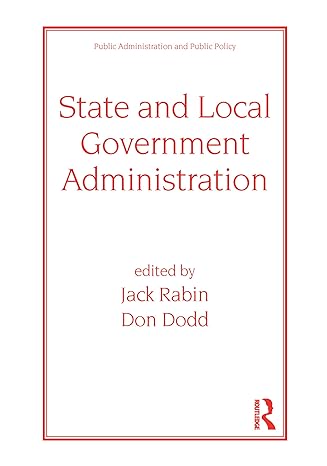 State and Local Government Administration - Hardback