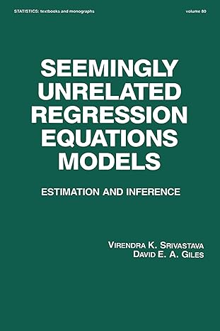 Seemingly Unrelated Regression Equations Models - Hardback