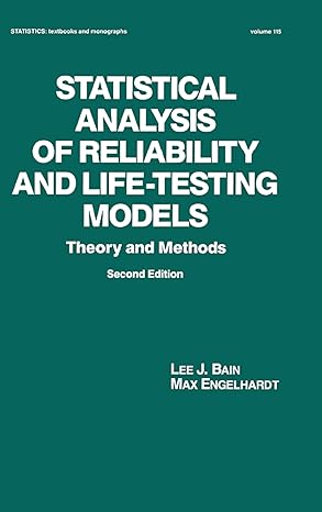 Statistical Analysis of Reliability and Life-Testing Models - Hardback