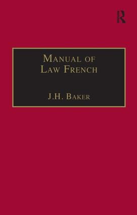 Manual of Law French