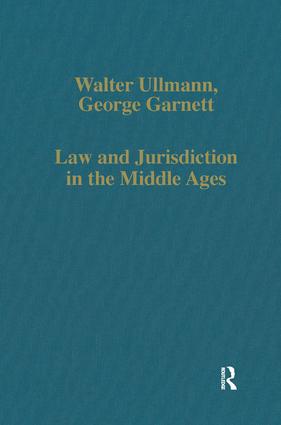 Law and Jurisdiction in the Middle Ages