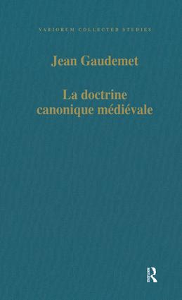 La doctrine canonique médiévale