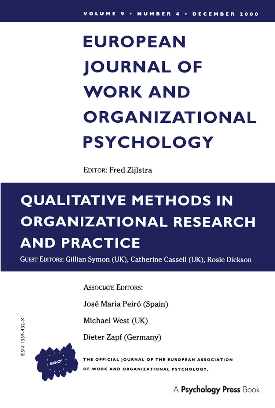 Qualitative Methods in Organizational Research and Practice