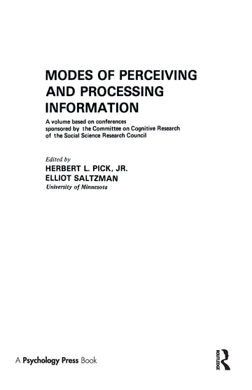 Modes of Perceiving and Processing Information