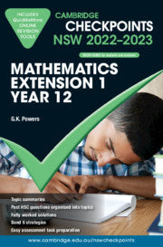 Cambridge Checkpoints NSW Mathematics Extension 1 Year 12 2022â€“2023