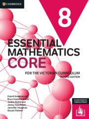 THIS IS NOT A PHYSICAL BOOK - Essential Mathematics CORE for the Victorian Curriculum 8 2ed Digital Code