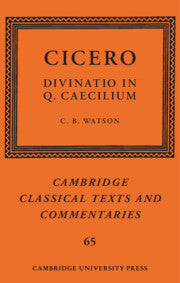 Cicero: Divinatio in Q. Caecilium