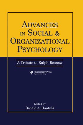 Advances in Social and Organizational Psychology