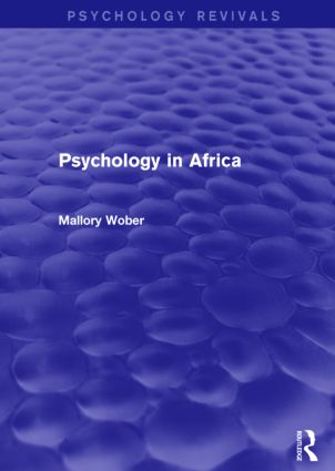 Psychology in Africa (Psychology Revivals)