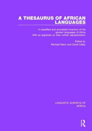 Thesaurus of African Languages