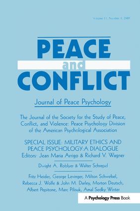 Military Ethics and Peace Psychology
