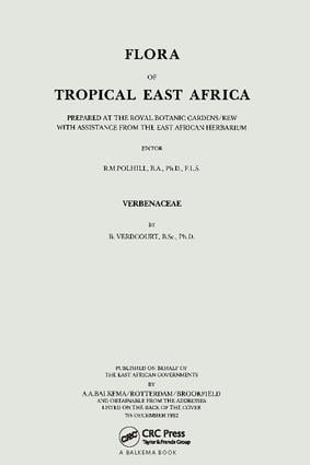 Flora of Tropical East Africa - Verbenaceae (1992)