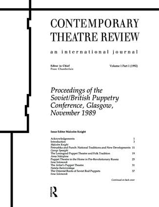 Proceedings of the Soviet/British Puppetry Conference