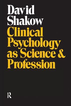 Clinical Psychology as Science and Profession