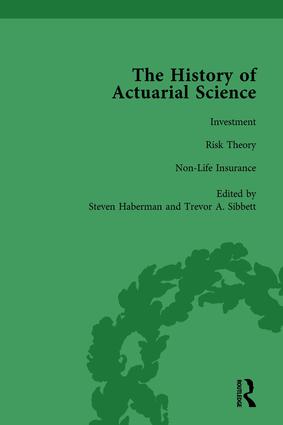 History of Actuarial Science Vol VII