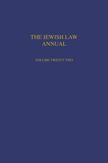 Jewish Law Annual Volume 22