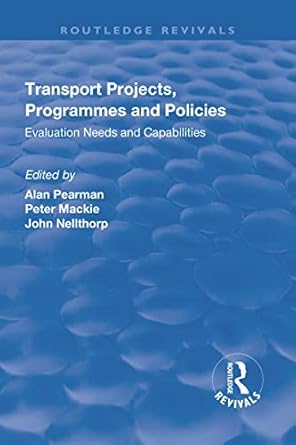 Transport Projects, Programmes and Policies - Paperback / softback