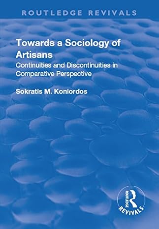 Towards a Sociology of Artisans - Hardback