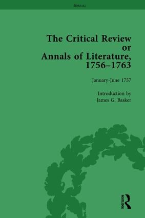 Critical Review or Annals of Literature, 1756-1763 Vol 3