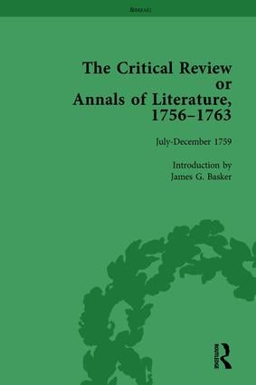 Critical Review or Annals of Literature, 1756-1763 Vol 8