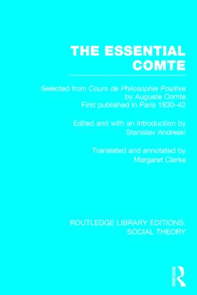 Essential Comte (RLE Social Theory)