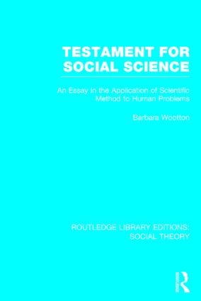 Testament for Social Science (RLE Social Theory)