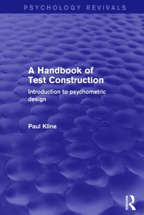 Handbook of Test Construction (Psychology Revivals)