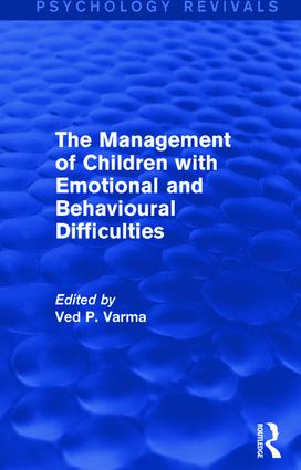 Management of Children with Emotional and Behavioural Difficulties