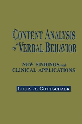Content Analysis of Verbal Behavior