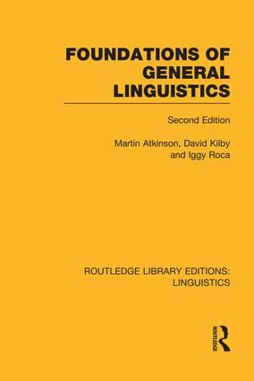 Foundations of General Linguistics