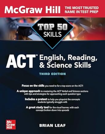 Top 50 ACT English, Reading, and Science Skills, Third Edition