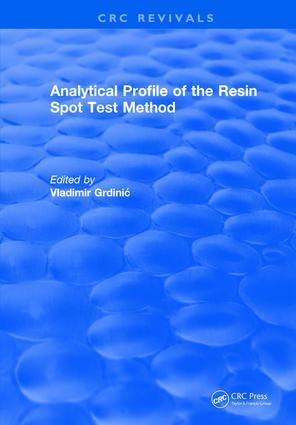 Analytical Profile of the Resin Spot Test Method