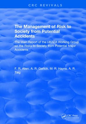 Management of Risk to Society from Potential Accidents