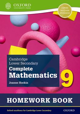 Cambridge Lower Secondary Complete Mathematics 9 Homework Book Pack of 15