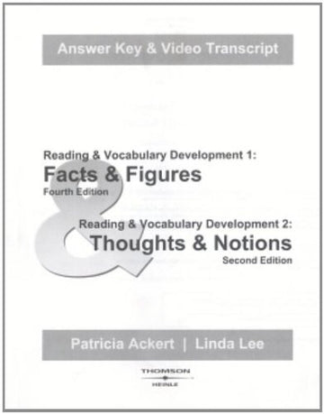 Facts & Figures/Thoughts & Notions: Answer Key and Video Transcripts