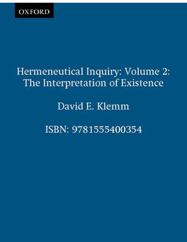 Hermeneutical Inquiry