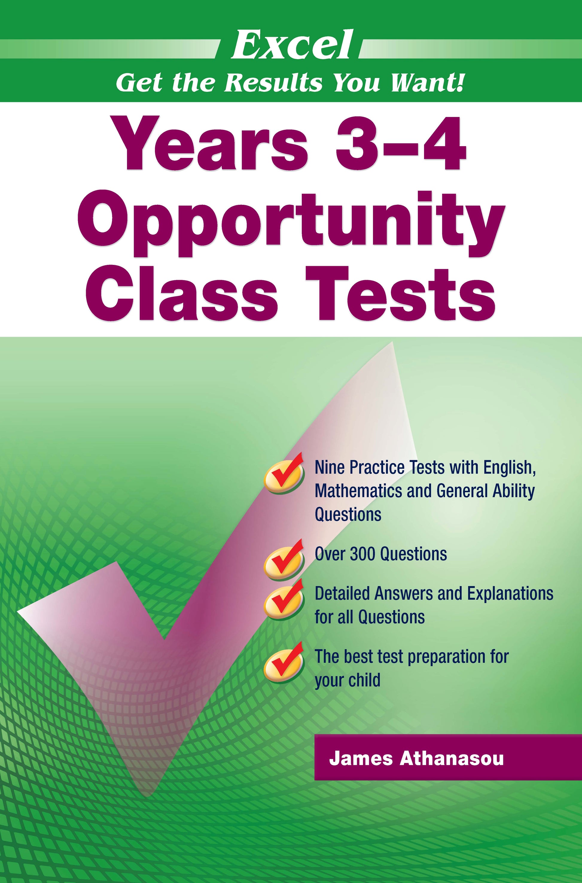 Excel Opportunity Class Tests Years 3-4