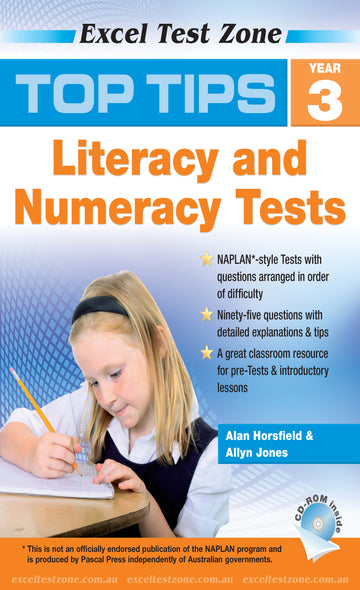 Excel Test Zone Top Tips NAPLAN*-style Literacy and Numeracy Test + CD-ROM Year 3
