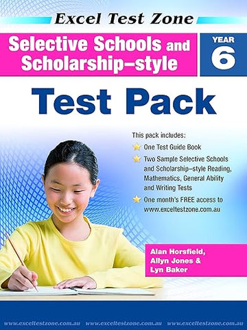 Excel Test Zone Selective Schools and Scholarship-style Test Pack Year 6